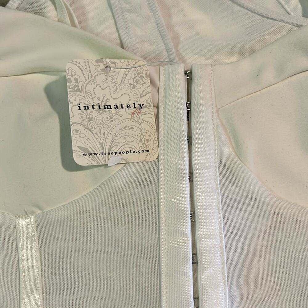 Free People - Intimately FP Night Rhythm Corset Bodysuit in Ivory Size XS - Picture 5 of 5